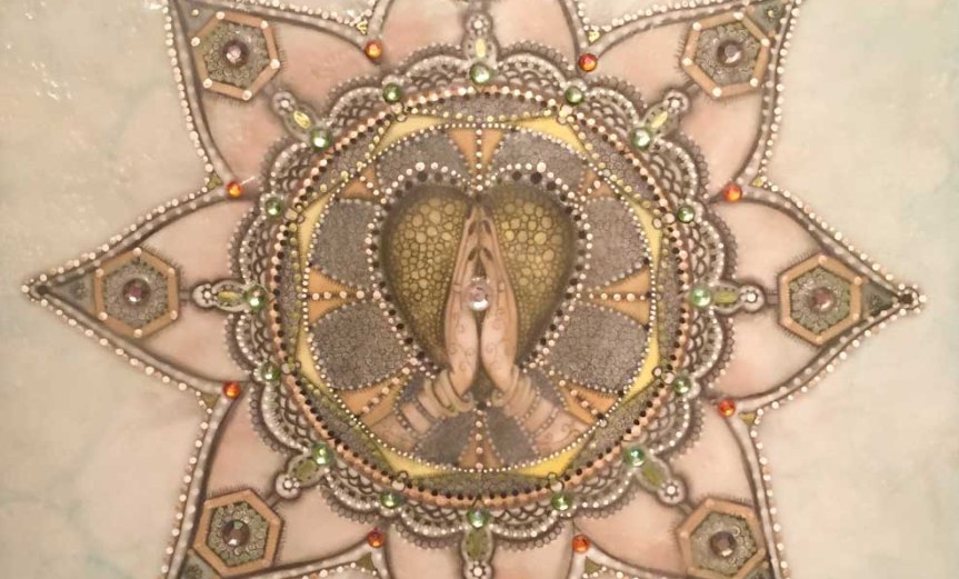 Mandala, Encaustic by Siobhan Bedford
